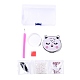 Kits de mini miroir de maquillage de peinture de diamant en forme spéciale de chat de bricolage DIY-P048-02-2