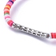 Handgefertigte Heishi Perlen Stretch Armbänder aus Fimo BJEW-JB05096-3