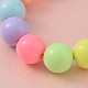 Solid Chunky Bubblegum Acrylic Ball Beaded Kid Necklaces NJEW-JN01393-01-3