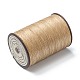 ラウンドワックスポリエステル糸ストリング  マイクロマクラメコード  ツイストコード  革縫い用  淡い茶色  0.55mm  約131.23ヤード（120m）/ロール YC-D004-02C-138-2
