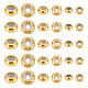 Unicraftale 30 Stück goldene Spacer-Stopper-Perlen mit Gummi innen STAS-UN0039-17-1