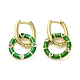 Real 18K Gold Plated Brass Ring Dangle Hoop Earrings EJEW-L268-019G-01-1