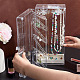 Rechteckige Schmuck-Organizer-Aufbewahrungsbox aus Kunststoff mit 24 Haken OBOX-WH0001-06-3