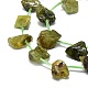 Brins de perles de grenat vert naturel brut brut G-E576-16-3