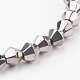 Colliers de perles de verre métallisé faits à la main NJEW-JN02097-2