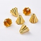 Goldenen Ton tibetischen Stil Perlenkappen X-EA10181Y-G-1