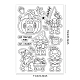 GLOBLELAND Autumn Harvest Clear Stamps Gnome Pumpkin House Cart Silicone Clear Stamp Seals for Cards Making DIY Scrapbooking Photo Journal Album Decoration DIY-WH0167-56-836-6