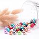 Colorful Round Acrylic Pearl Beads X-PACR-10D-M-3