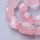 Fili di perline quarzo roso  naturale  G-P434-40-3