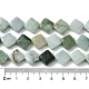 Fili di perline di giadeite naturale del Myanmar G-A092-D01-02-5