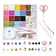 DIY Jewelry Making Kits, 2230Pcs Heart & Geometry Glass Seed & Acrylic Beads, 8Pcs Alloy Enamel Pendants, Stainless Steel & Iron Findings, Zinc Alloy Lobster Claw Clasps, Elastic Crystal Thread, Mixed Color, Beads: 2230pcs/box