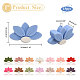 Chgcraft 15 Stück 15 Farben Lotus umweltfreundliche Silikonperlen in Lebensmittelqualität SIL-CA0003-05-2