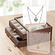 OLYCRAFT 2 Packs Acrylic Necklace Display Stands with Wooden Base Clear Jewelry Display Holders Necklace Tabletop Display Boards Organizer for Jewelry Chains 15x18x0.3cm ODIS-OC0001-43-7