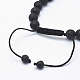 Adjustable Natural Lava Rock Braided Bead Bracelets X-BJEW-F276-G05-3