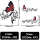 SUPERFINDINGS 2 Sets 2 Colors Plastic Car Sticker Butterfly Self-Adhesive Sticker Car Emblem Auto Decal Sticker for Car Auto Off-Road Vehicle Truck Wall DIY-FH0002-94-4