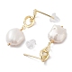 Orecchini pendenti con perle naturali EJEW-P256-44G-2