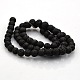 Natural Lava Rock Round Beads Strands G-N0120-18-6mm-2