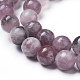 Perles de lépidolite naturelle / mica violet G-G770-04A-8mm-2