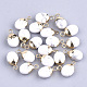 Electroplate Natural Howlite Charms G-S344-09F-1
