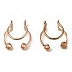 304 Stainless Steel Clip on Nose Rings AJEW-P109-01RG-1