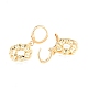Brass Donut Dangle Leverback Earrings for Women EJEW-N012-73-2