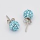 Sexy Valentines Day Gifts for Her Sterling Silver Austrian Crystal Rhinestone Ear Stud X-Q286J031-2