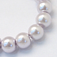 Backen gemalt pearlized Glasperlen runden Perle Stränge X-HY-Q003-6mm-25-3