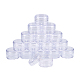 Benecreat 16 paquete de 20 ml de plástico transparente vacío contenedor de almacenamiento de cuentas frasco con tapas redondeadas de rosca para cuentas CON-BC0004-22A-43x28-1