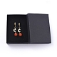 Perle tonde pietra preziosa naturale ciondolano gli orecchini EJEW-JE04069-6