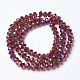 Electroplate Transparent Glass Beads Strands EGLA-A034-T2mm-G07-2