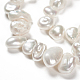 Hebras de perlas keshi de perlas barrocas naturales PEAR-Q004-31-3