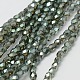 Electroplate Crystal Glass Barrel Beads Strands EGLA-F017-C01-2