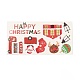 Diyのクリスマスのテーマ紙ケーキ挿入カードの装飾  竹の棒で  ケーキデコレーション用  サンタクロース  レッド  150mm DIY-H108-14-2