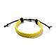 Bracelets de cordon tressé en similicuir pu pour femmes BJEW-M290-01B-1