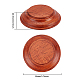 FINGERINSPIRE Nature Wood Display Base Round Orange Red Wooden Base 3.8x0.8 inch Wood Display Stand Wooden Pedestal for Figure Toy Model DIY Crafts Display or Home Decoration AJEW-WH0251-18-2