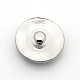 Alliage de zinc strass bijoux plat rond boutons pression X-SNAP-L002-18-NR-3