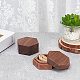 Cajas de madera para anillos de dedo hexagonales CON-WH0085-66-6