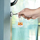 Gomakerer 21 pièces 7 styles pvc anti-perte clé manchon pendentif décorations HJEW-GO0001-07-5