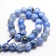 Dyed Natural Agate Faceted Round Beads Strands G-E320C-8mm-03-2
