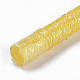 PVCチューブラー合成ゴムコード  中空パイプ  グリッターパウダー付き  ゴールド  5.5mm  穴：2.5mm  約54.68ヤード（50m）/バンドル RCOR-T002-02A-07-3