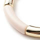 Bracelet extensible perlé tube incurvé acrylique pour femme BJEW-JB08438-01-5