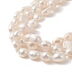 3-lagige Halskette aus Naturperlen für Damen NJEW-JN04217-6
