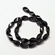 Dyed Natural Black Onyx Twist Beads Strands G-P093-08-2