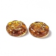 Perles acryliques entrelacées de métal doré OACR-H019-07-3