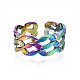 304 Stainless Steel Wave Wrapped Cuff Ring RJEW-N038-066-3