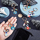OLYCRAFT 6 Pcs Alloy Enamel Keychains Spaceman Rocket Key Chain Astronaut Star Pattern Key Ring Pendants for Purse with Rectangle Velvet Pouches for Women Men Car Purse Bag - 6 Styles KEYC-OC0001-27-3