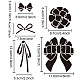 MAYJOYDIY Bowknot Stencil Bow Ribbon Stencil Bow Tie Template 12 Styles 11.8×11.8inch Durable Flexible PET Material Fantastic Decoration DIY Card Album Scrapbooking Canvas Bags T-Shirt DIY-WH0402-057-3