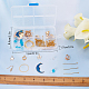 SUNNYCLUE 1 Box 10 Pairs DIY Space Charm Astronaut Charms Planet Earring Making Kit Moon and Star Linking Connector Charm Glass Beads for Jewelry Making Kit Starter Beginners Women Earrings Craft DIY-SC0020-17-7