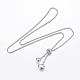 Adjustable 304 Stainless Steel Lariat Necklaces NJEW-L453-19D-1