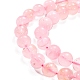 Natürlichen Rosenquarz Perlen Stränge G-F591-04-3